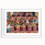 Extra large framed abstract art print of a textured Egyptian landscape in earthy tones, ideal for living room decor.