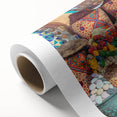 Art deco poster of Egyptian scenery in pastel shades on rolled canvas, ideal for nursery wall art.
