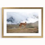 Textured abstract art print depicting an Ethiopian landscape in earthy tones on a framed canvas, suitable for bedroom decor.