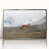 Acrylic print of an Ethiopian landscape, featuring silhouetted trees against a silver background.
