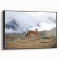 Black and white framed canvas of an Ethiopian landscape, ideal for bedroom wall art.