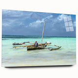 Acrylic print of a large abstract Kenyan landscape in earthy tones, ideal for bedroom or dining room art.