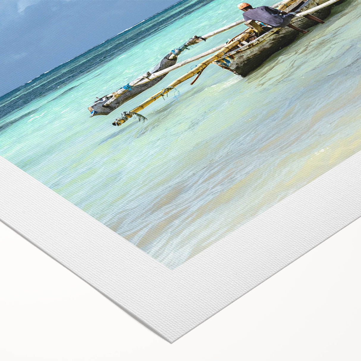 Art deco poster depicting a serene Kenyan landscape on rolled canvas, with earthy tones, suitable for dining room wall art.