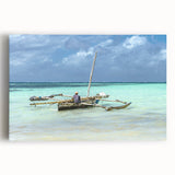 Black and white stretched canvas of African scenery with elephants, ideal for kitchen wall art or bedroom ambiance.