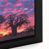 Extra large black wall art featuring a textured Madagascar landscape on framed canvas, ideal for living room decor.