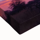 Large art depicting a serene Madagascar landscape in black and white tones on stretched canvas.