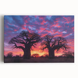 Large black and white stretched canvas of Madagascar scenery, ideal for kitchen wall art.
