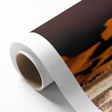 Art deco poster of African scenery in Namibia on rolled canvas, with earthy tones, ideal for nursery wall art.