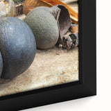 Extra large framed canvas featuring a textured black wall art with colorful African Seychelles scenery.