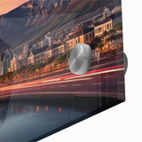 Large abstract wall art featuring a South African scenery in muted earth tones on acrylic glass, ideal for dining room art.