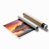 Extra large rolled print of a South African scenery with vibrant floral elements, ideal for classy bathroom wall art.