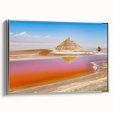 Landscape art painting of a Tunisian scenery on framed canvas.