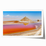 Extra large rolled print of a Tunisian landscape with vibrant floral elements, ideal for art wall dining room.