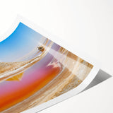 Extra large wall art featuring line art flowers in muted earth tones on a rolled print, ideal for large living room decor.