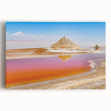 Black and white stretched canvas featuring a Tunisian landscape, ideal for kitchen wall art or bedroom decor.