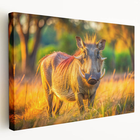 Large canvas print of an African savannah scene, featuring earthy tones, ideal for kitchen wall art.