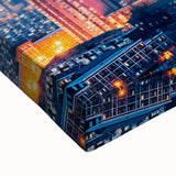 Large art of a black and white landscape painting of Beijing on stretched canvas, suitable for bedroom wall decor.