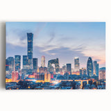 Black and white large art print of Beijing scenery on stretched canvas, suitable for kitchen wall art.