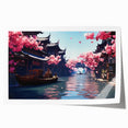 Extra large wall art of Shanghai skyline with muted gray and blue tones on rolled canvas, ideal for dining room decor.