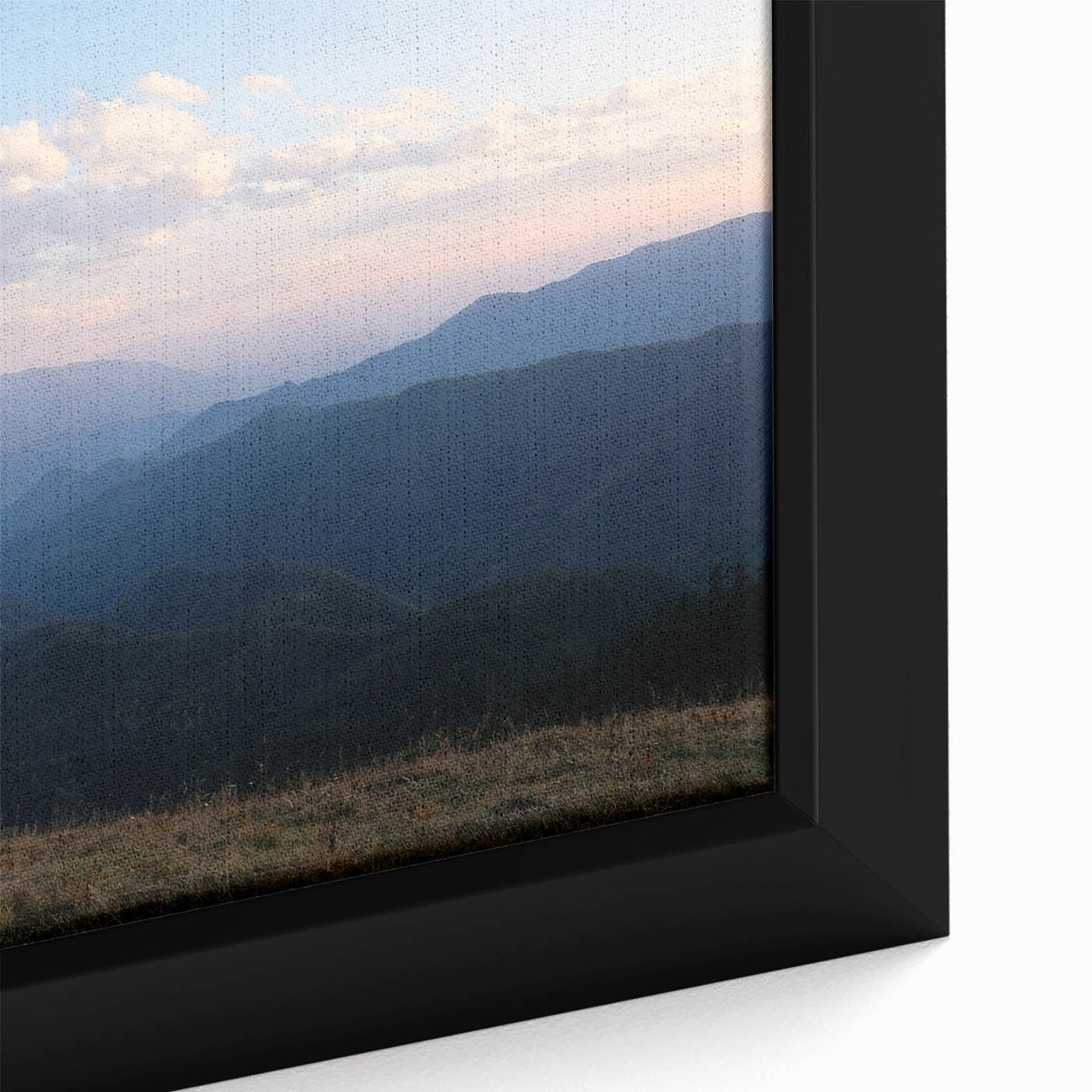 Extra large framed canvas featuring a textured, colorful abstract design on a black background, ideal for living room decor.