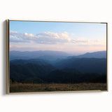 Framed canvas wall art featuring a vintage poster of a Georgia landscape in black and gold tones, ideal for bedroom decor.
