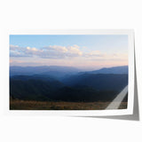 Extra large rolled print of a Georgian Asian landscape with vibrant floral elements, ideal for art wall dining room.