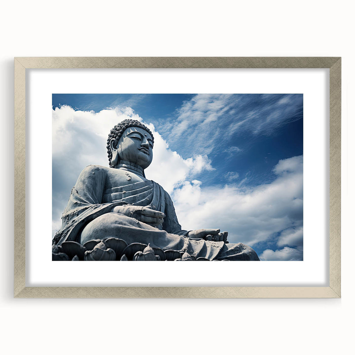 Textured abstract art print of Hong Kong skyline in muted gray tones on a framed canvas, suitable for bedroom decor.