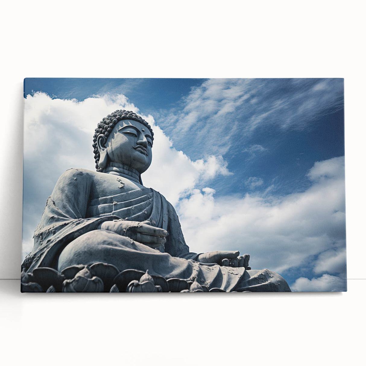 Black and white large art print of Hong Kong skyline on stretched canvas, ideal for kitchen wall art or bedroom decor.