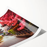 Extra large wall art featuring line art flowers in a minimalist style, rolled print ideal for large living room decor.