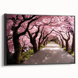 Black and white framed canvas of a vintage Japanese landscape, ideal for bedroom wall art.