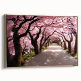 Framed canvas featuring a vintage-style Japanese landscape in muted gold and black, ideal for bedroom wall decor.