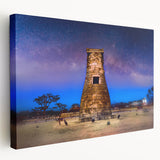 Large art print of an Asian landscape on stretched canvas, featuring muted greens and browns, ideal for kitchen wall art.