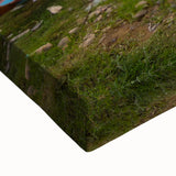 Black and white landscape art painting of a serene Laotian scenery on large stretched canvas, ideal for bedroom decor.