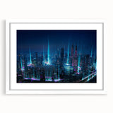 Abstract art print of a Malaysian landscape in muted earth tones on a framed white mat, ideal for dining room decor.