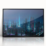 Large abstract wall art featuring a Malaysian landscape in muted earth tones on a framed acrylic.