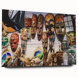 Large abstract wall art of Maldivian scenery on acrylic glass, showcasing vibrant blue ocean hues.