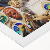 Art deco poster of a serene Maldivian beach with soft blue and sandy hues on rolled canvas, suitable for dining room art.