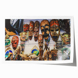 Extra large rolled print depicting vibrant Maldives scenery with floral elements.