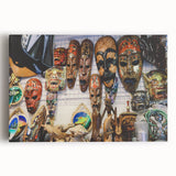 Black and white stretched canvas featuring a serene Maldives beach scene, ideal for kitchen wall art.