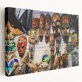 Large stretched canvas depicting a serene Maldives beach scene, ideal for kitchen wall art.