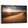 Black and white wall art of a Mongolian landscape on framed canvas, ideal for bedroom decor.