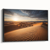 Black and white wall art of a Mongolian landscape on framed canvas, ideal for bedroom decor.