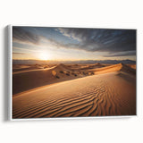 Vintage poster art of a Mongolian landscape on extra large framed canvas.