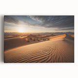 Large black and white photograph of a Mongolian landscape on stretched canvas, ideal for kitchen wall art.