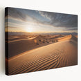 Large canvas print of a Mongolian landscape in muted earth tones, suitable for kitchen wall art.