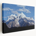 Large canvas print of a Nepalese landscape, featuring muted earth tones, ideal for kitchen wall art.