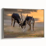 Landscape art painting of a Pakistani scenery in colorful hues on a framed canvas, ideal for living room decor.