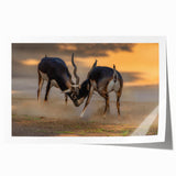 Rolled print of a serene Pakistani landscape with lush greenery and floral details, ideal for art wall dining room.