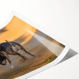 Extra large wall art featuring line art flowers in monochrome, rolled print format, ideal for large living room decor.