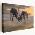 Large canvas print depicting a scenic view of a Pakistani landscape in muted earth tones, ideal for kitchen wall art.